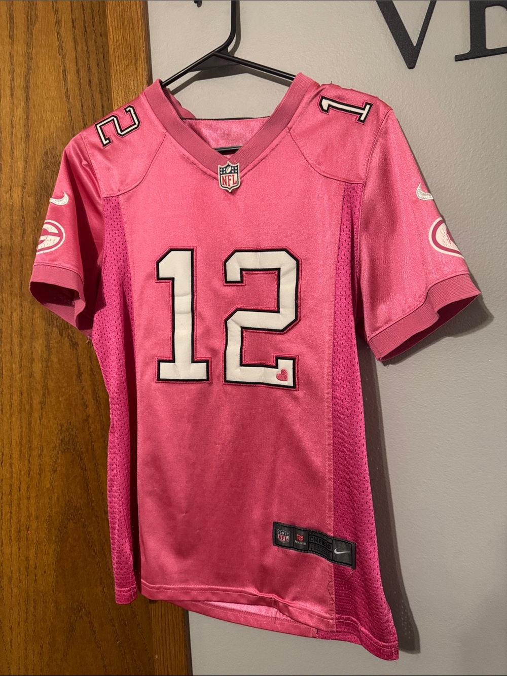 Nike Kids Pink Number 12 Football Jersey